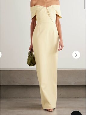 Rebecca Vallance Yellow Aubriella Evening Gown